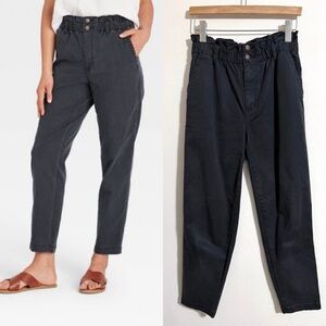 Universal Thread High Rise Tapered Pants, paper bag waist, charcoal black size 2